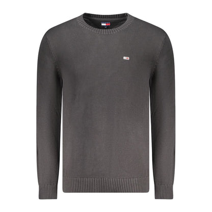 Black Cotton Men's Sweater