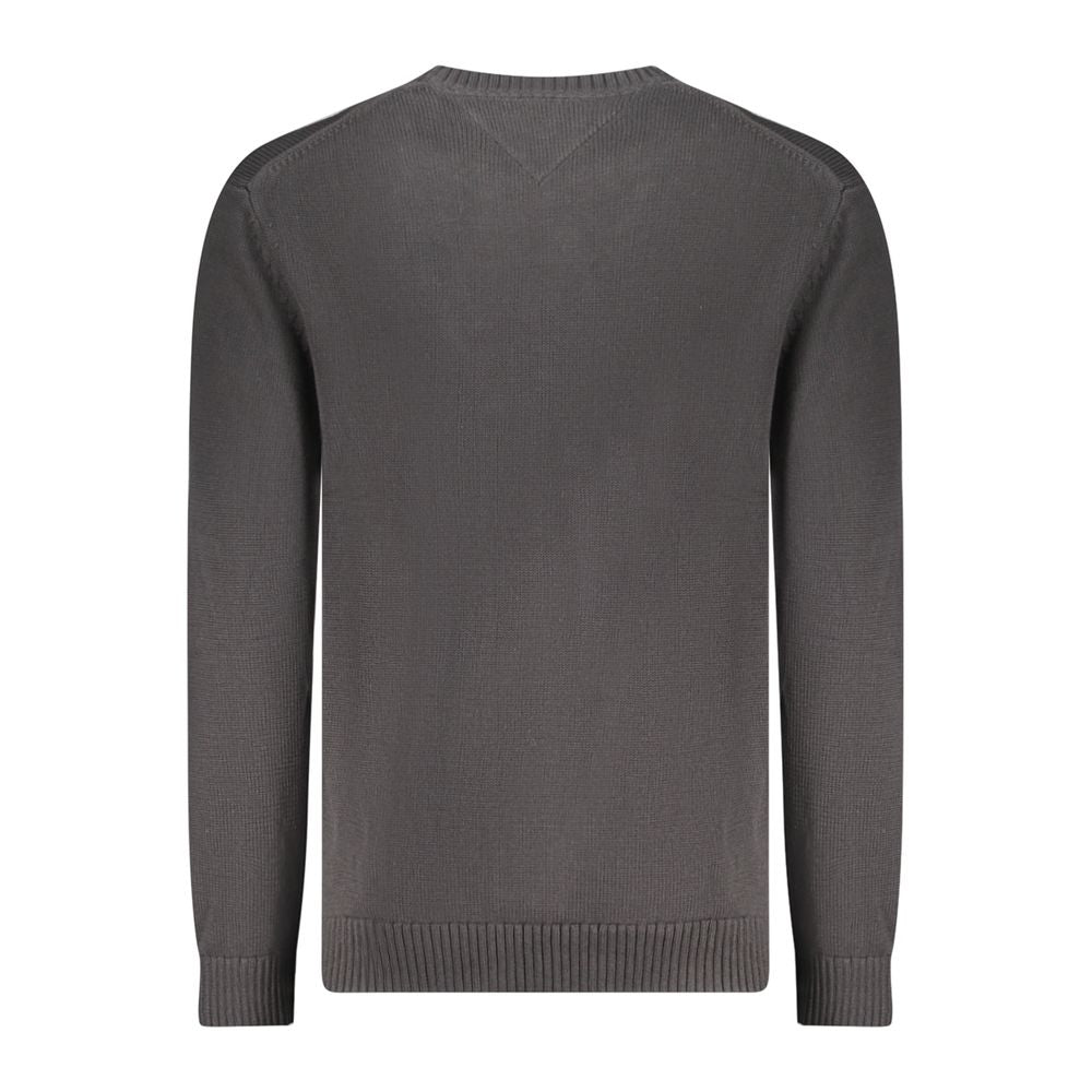 Black Cotton Men's Sweater