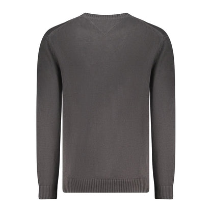 Black Cotton Men's Sweater