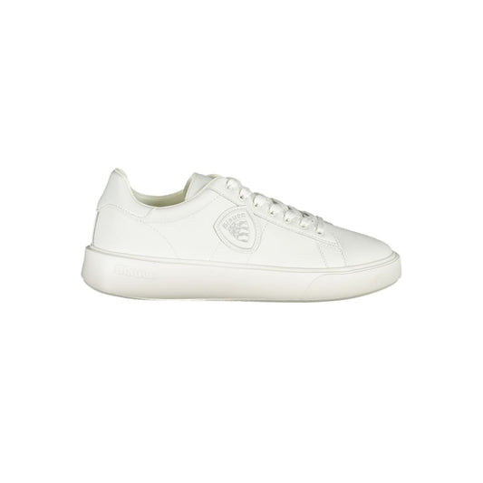 White Polyurethane Men Sneaker