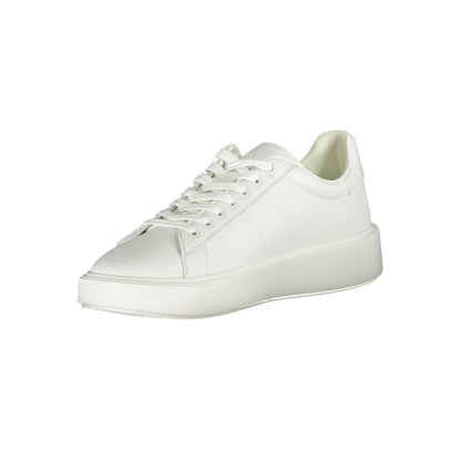 White Polyurethane Men Sneaker