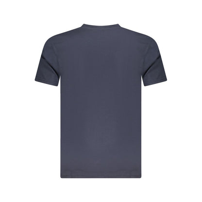 Blue Cotton Men T-Shirt