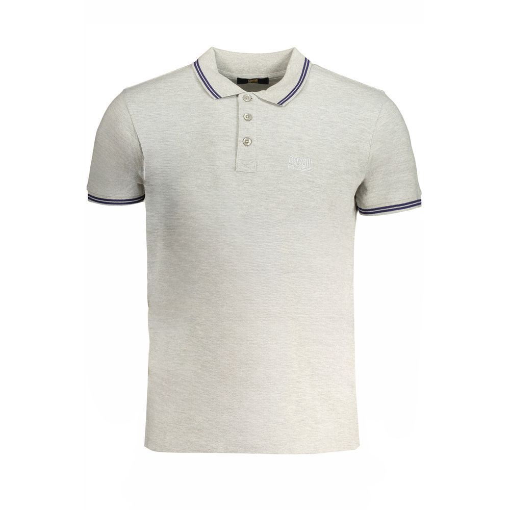 Grigio Cotton Men Polo Shirt