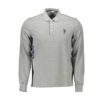 Grigio Cotton Men Polo Shirt