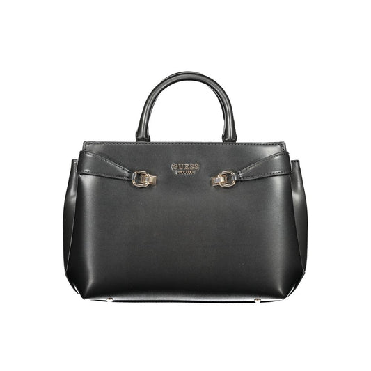 Black Polyurethane Women's Handbag
