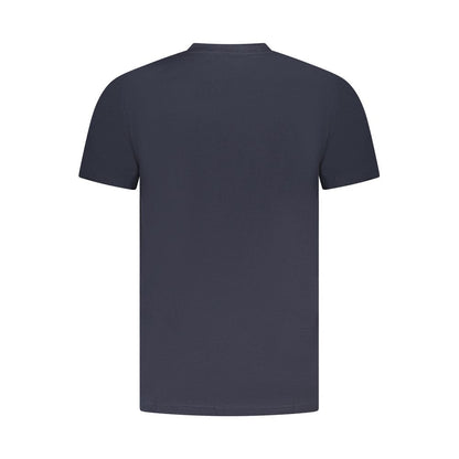 Blue Cotton Men T-Shirt