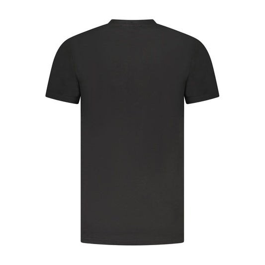 Black Cotton Men T-Shirt