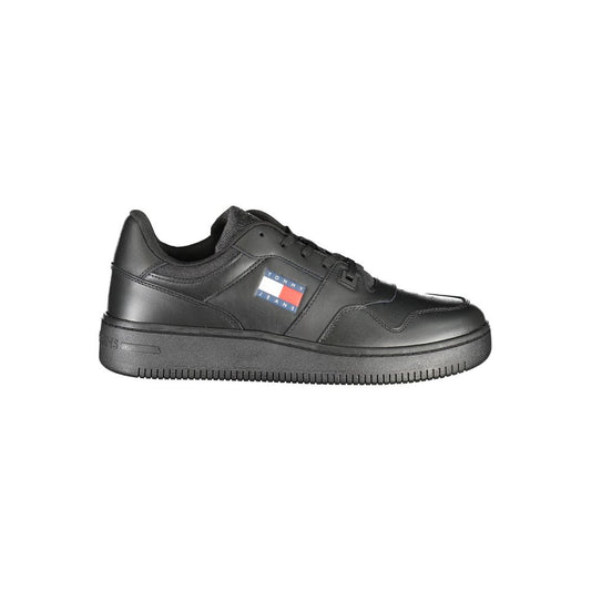 Black Leather Men's Sneaker