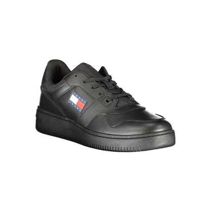 Black Leather Men's Sneaker