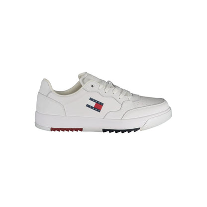 White Polyurethane Men's Sneaker
