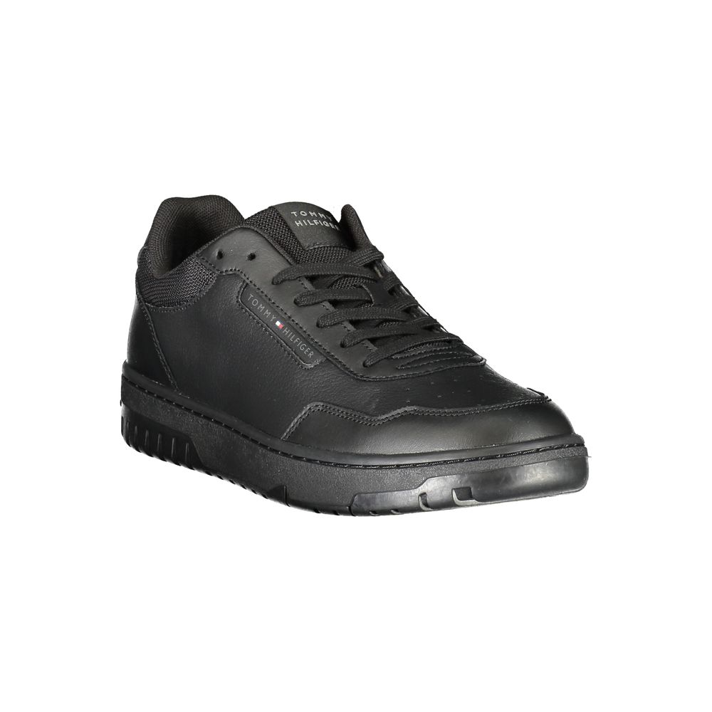 Black Leather Men Sneaker
