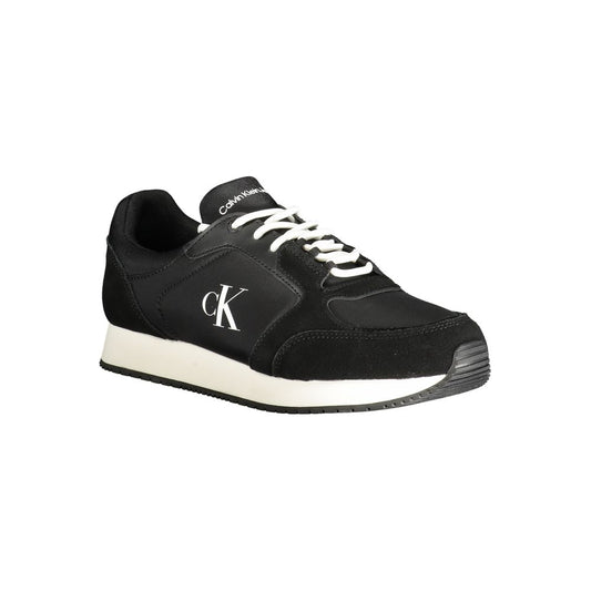Black Polyurethane Men's Sneaker