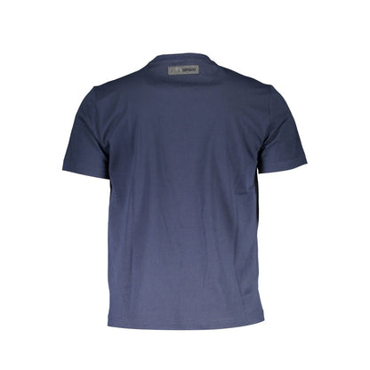 Blue Cotton Men T-Shirt