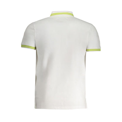 White Cotton Men Polo Shirt