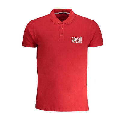 Red Cotton Men Polo Shirt