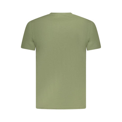 Green Cotton Men T-Shirt