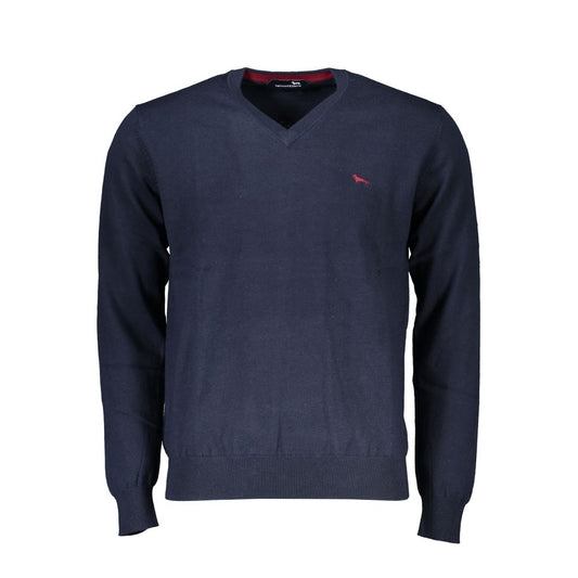 Blue Cotton Men Sweater