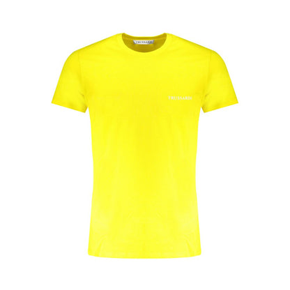 Yellow Cotton Men T-Shirt