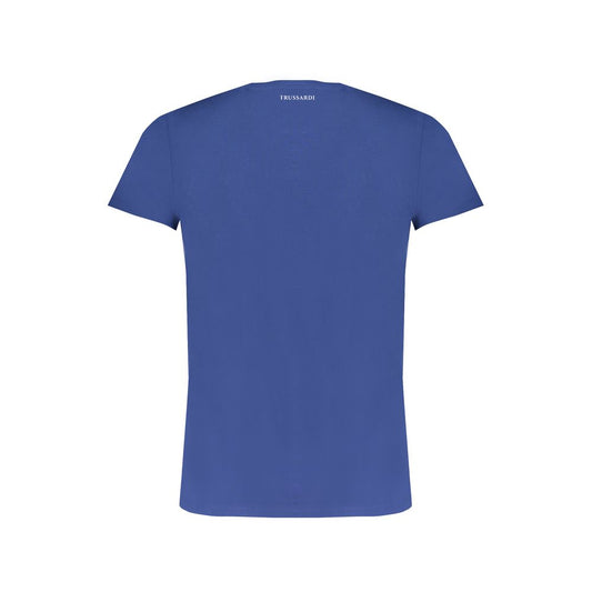 Blue Cotton Men T-Shirt