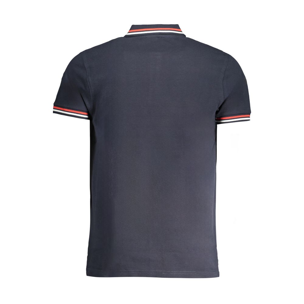 Navy Cotton Men Polo Shirt