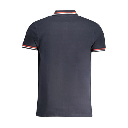 Navy Cotton Men Polo Shirt