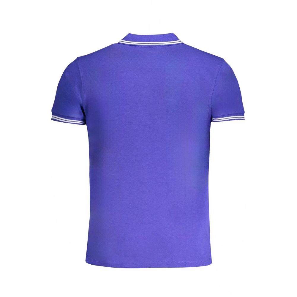 Blue Cotton Men's Polo Shirt