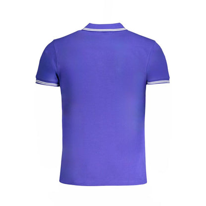 Blue Cotton Men's Polo Shirt