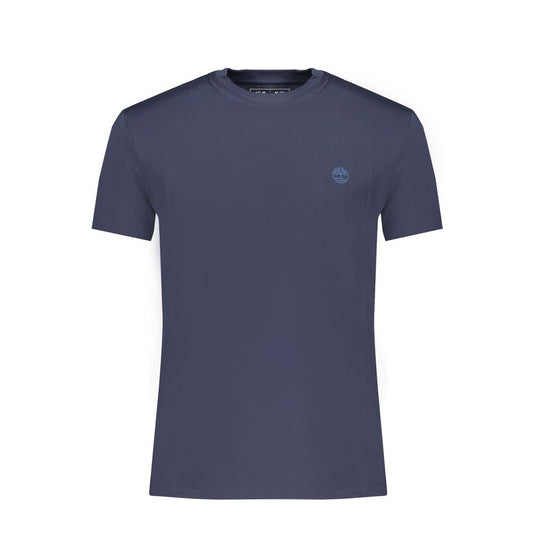Blue Cotton Men's Slim-Fit T-Shirt