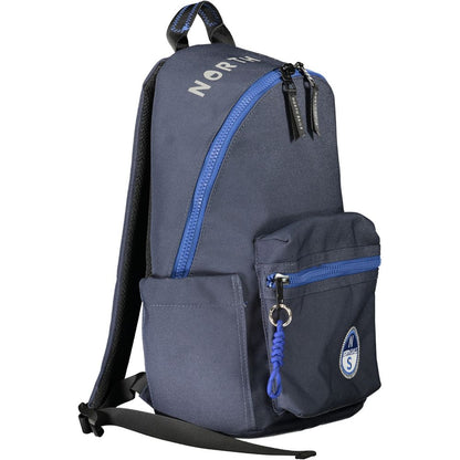 Blu Polyester Men Backpack