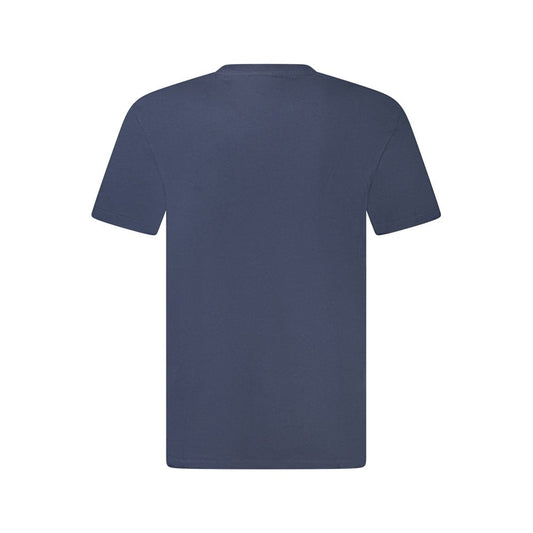 Blue Cotton Men T-Shirt