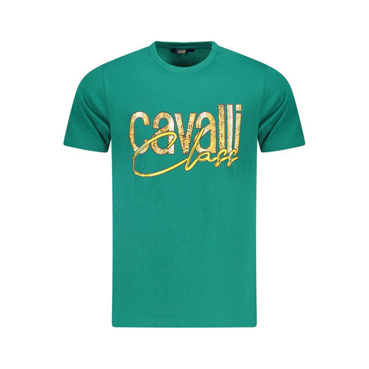 Green Cotton Men T-Shirt