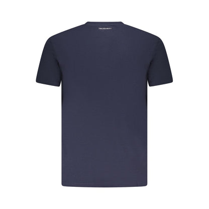 Blue Cotton Men T-Shirt