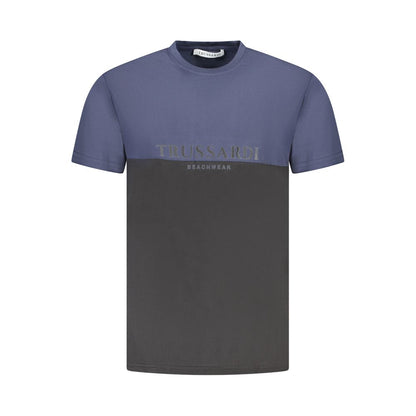 Blue Cotton Men's T-Shirt