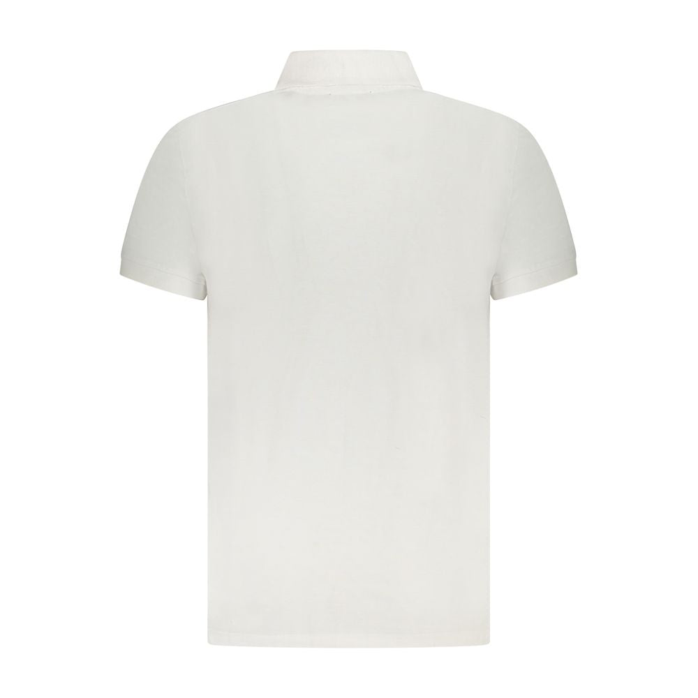 White Cotton Mens Polo Shirt