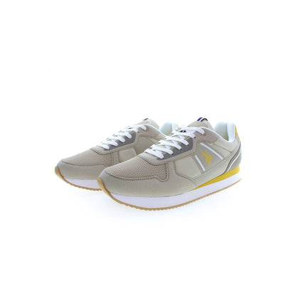 Beige Polyurethane Men Sneaker