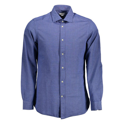 Blue Cotton Men's Shirt