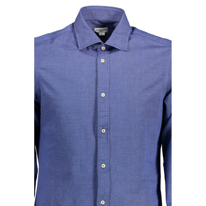 Blue Cotton Men's Shirt