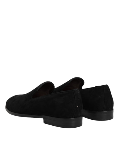 Black Suede Slip On Loafers Formal Shoes