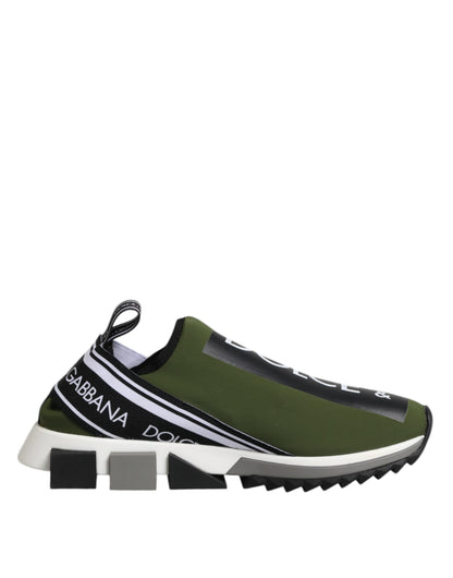 Green Black Slip On Sorrento Sneakers Shoes