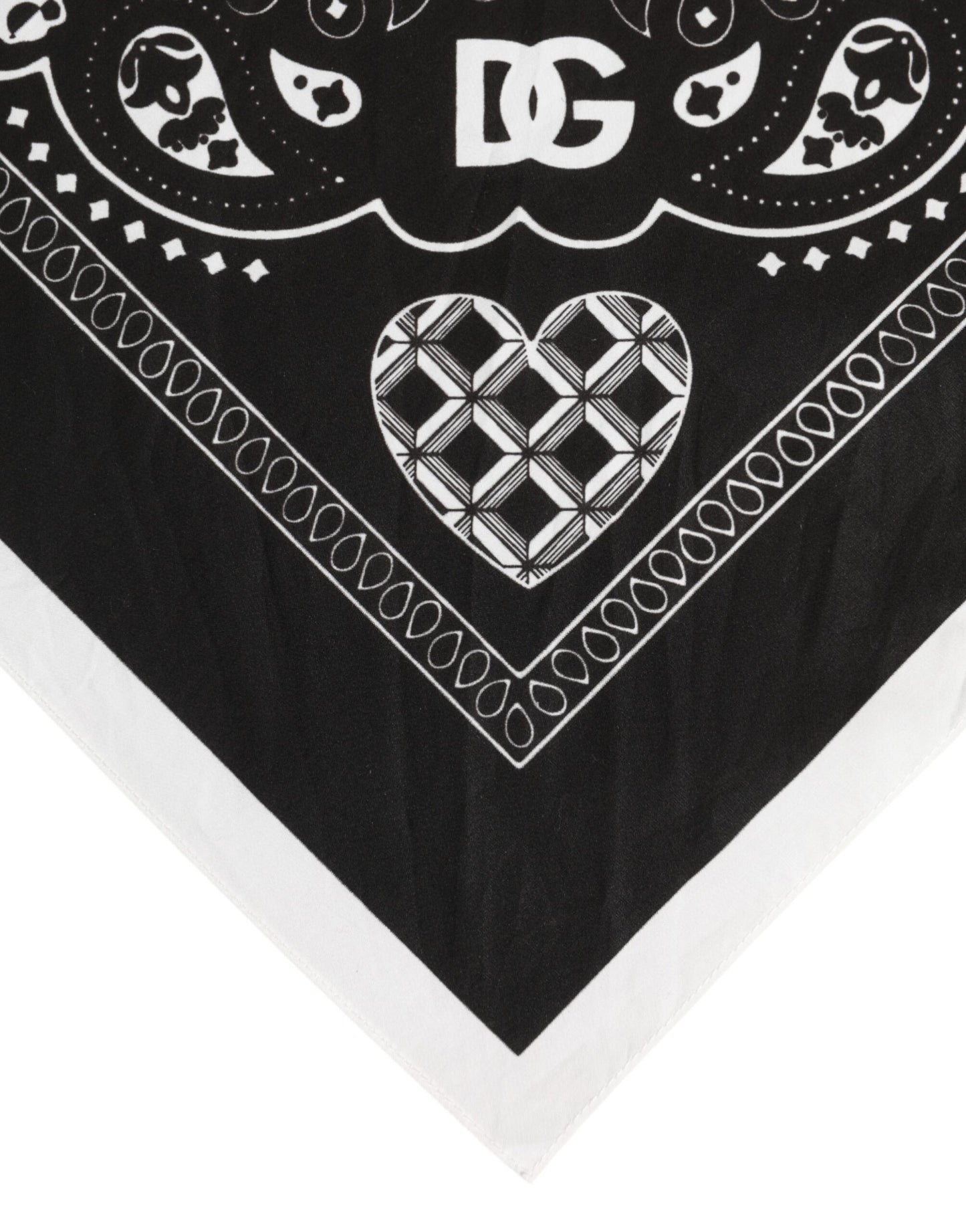 Black White Bandana Square Men Foulard Scarf