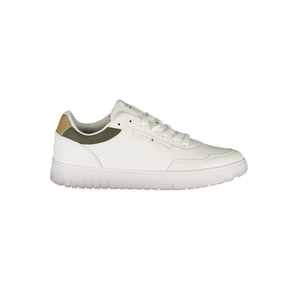 White Polyester Men Sneaker
