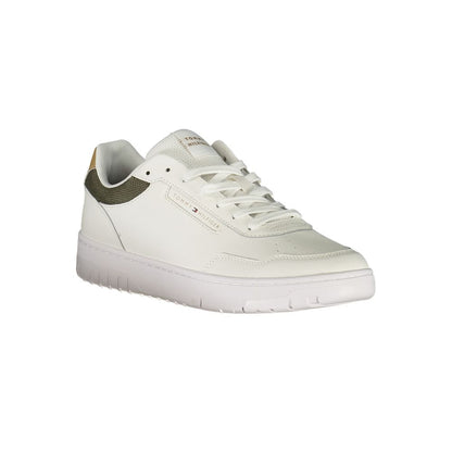 White Polyester Men Sneaker
