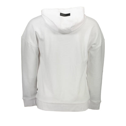 White Cotton Men's Hooded Sweatshirt