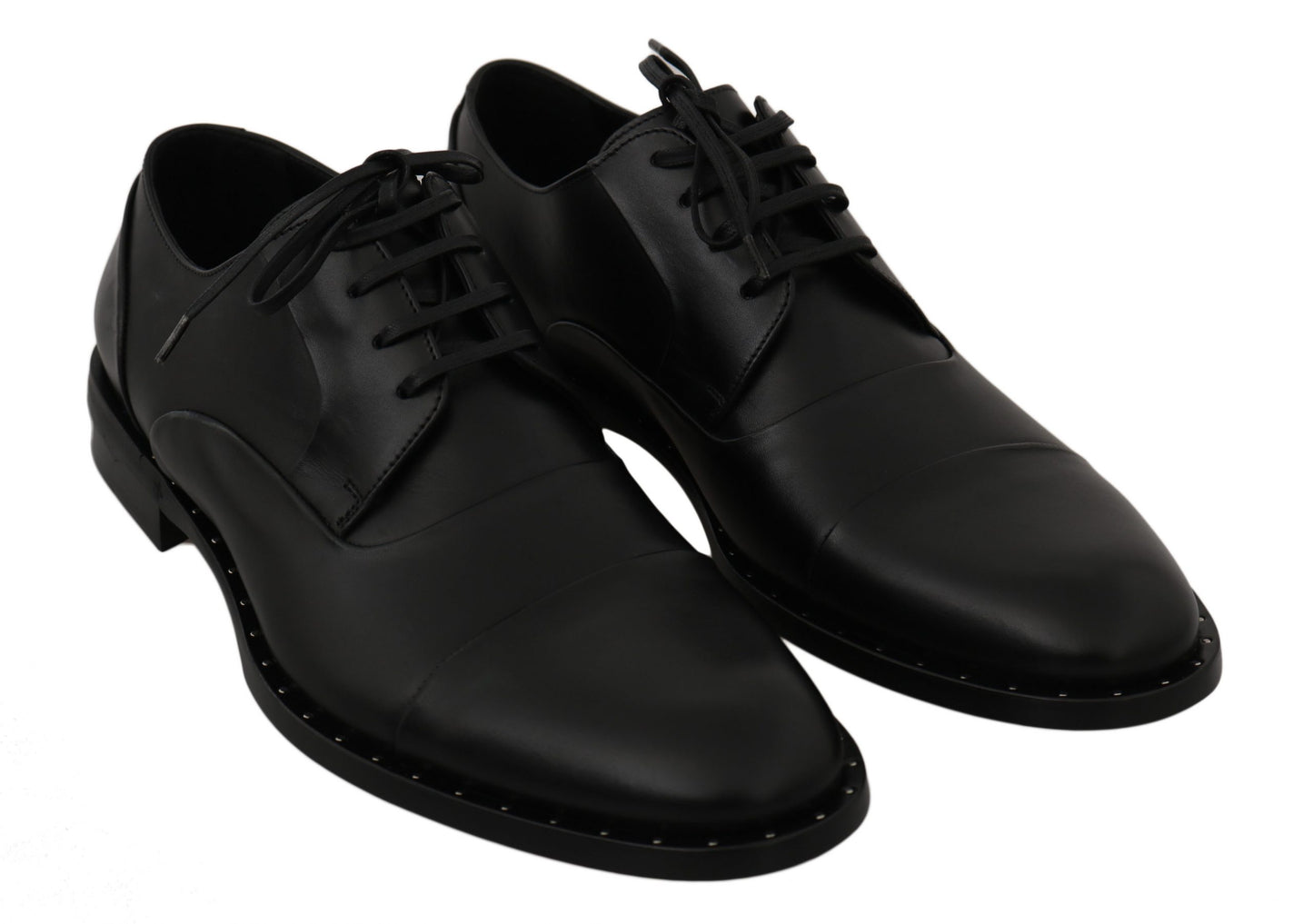 Sleek Black Leather Formal Dress Shoes