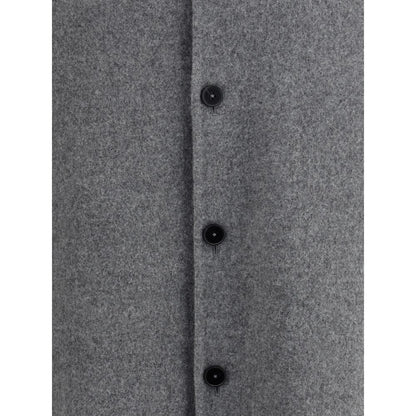 Gray Fleece Wool Coat