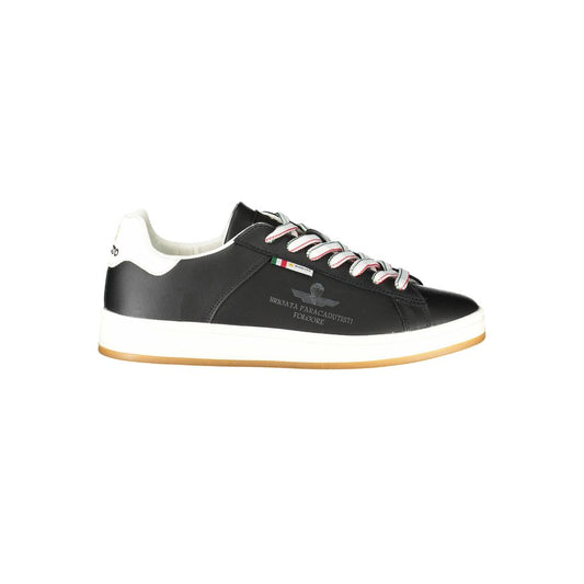 Black Polyurethane Men's Sneaker
