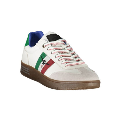 White Polyurethane Men's Sneaker