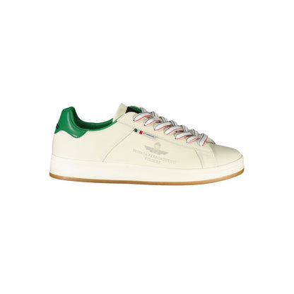 White Polyurethane Men Sneaker