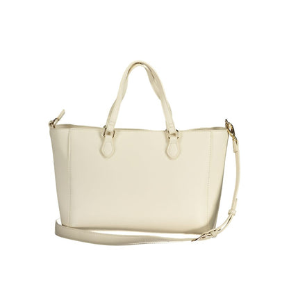 White Polyurethane Women Handbag