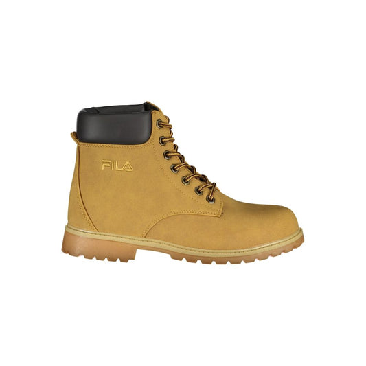 Yellow Polyester Women Ankle Boot